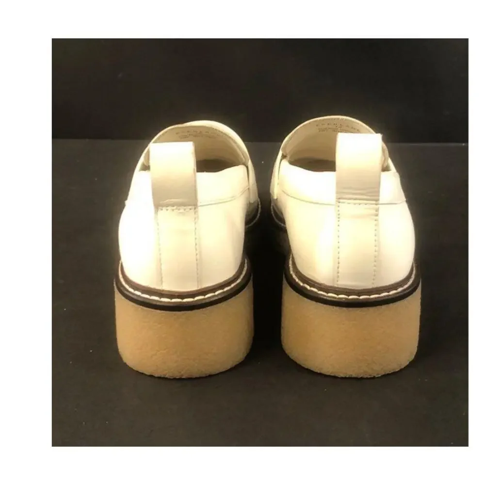 Everlane White Chunky Loafers Sz 7.5 Platform Minimalist Classic